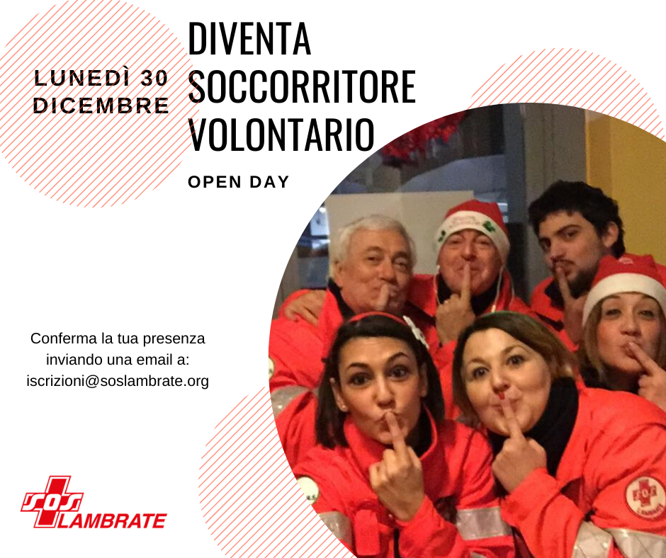 sos day dicembre 2019 soccorritore volontario